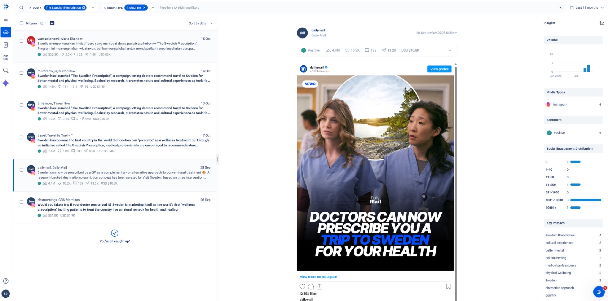 Social Media Monitoring Interface